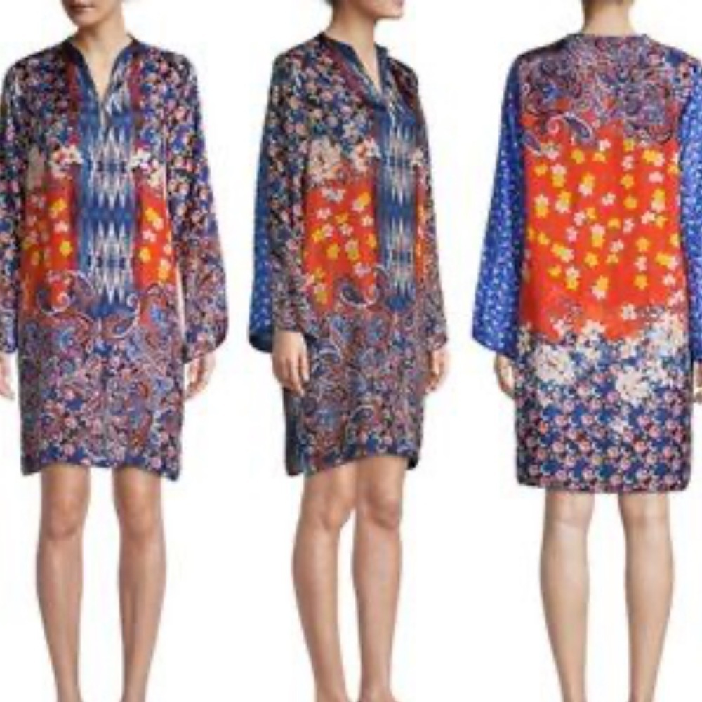 Johnny Was Lunamo Mandy  silk dress NWT RARE